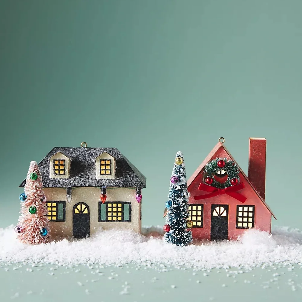 New🌟Christmas Cottage Light-Up Ornament